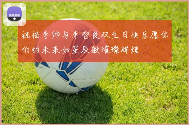 祝福李帅与李智良双生日快乐愿你们的未来如星辰般璀璨辉煌